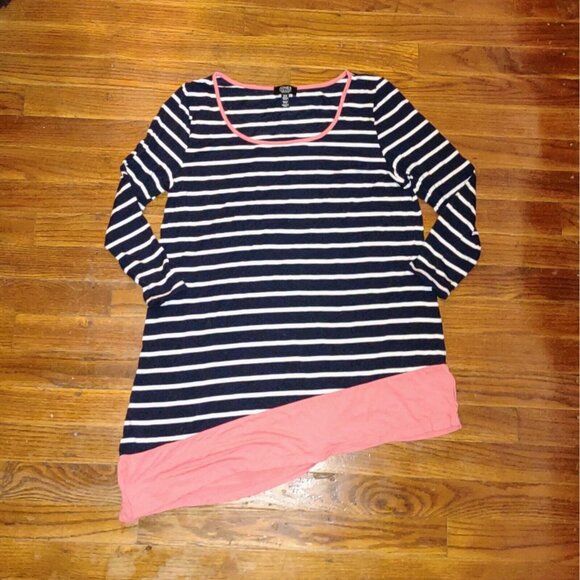 Jones New York Signature Top Multicolor Women Size Medium Asymmetrical H… - Picture 1 of 5